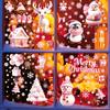 9Pcs Pink Christmas Windows Decals, Christmas Window Stickers Reusable 3D Static Cling Xmas Window Stickers Christmas Decorations for Windows
