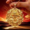 Traditional Chinese Style Gold Pendant 3D Embossed Matte Finish Auspicious Designs For Daily Wear Gifting Jewelry Collection