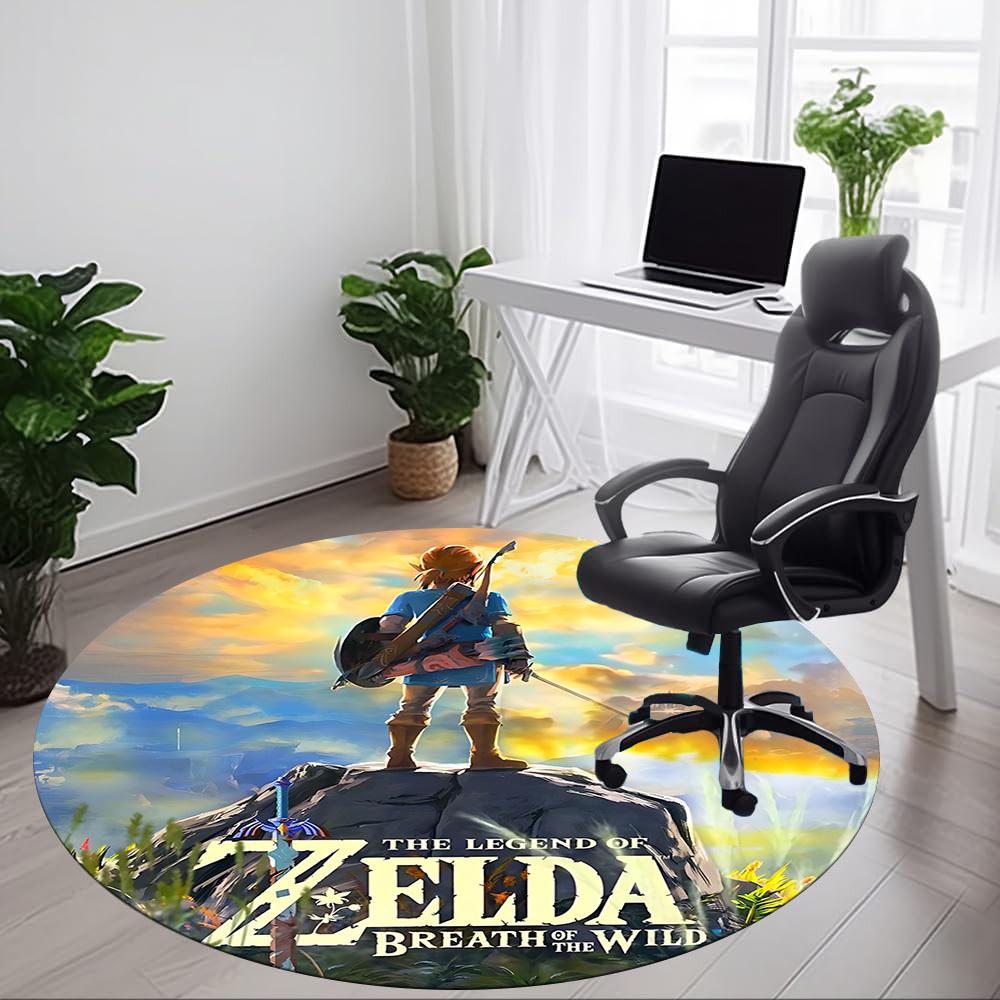 1pc Legend Zelda Office Round Area Rug, Bedroom Living Room Home Decor, Room Deco, Offic a1016221