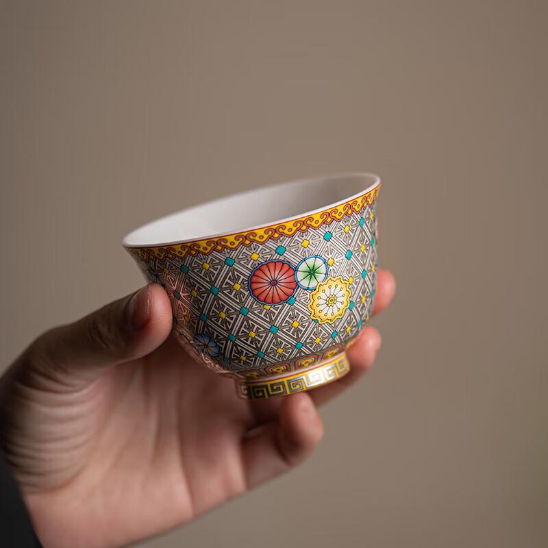 Master Zheng Wenqiang Filigree Silver Ceramic Enlightenment Tea Cup