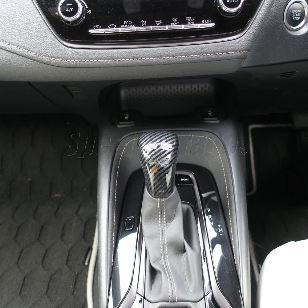 Speed Garage Carbon Fiber Shift Knob Cover Garnish for Toyota Corolla Sedan Sport Touring 210 Series Interior Custom Parts Dress-Up