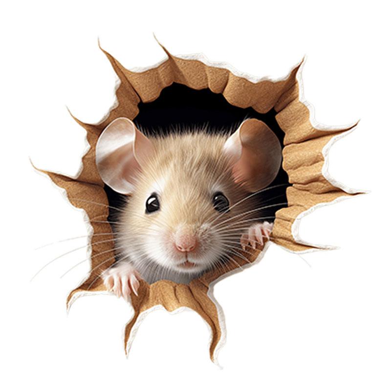 3D Personalised Mouse Sticker Animals Home Decor Living Room Wall Stickers