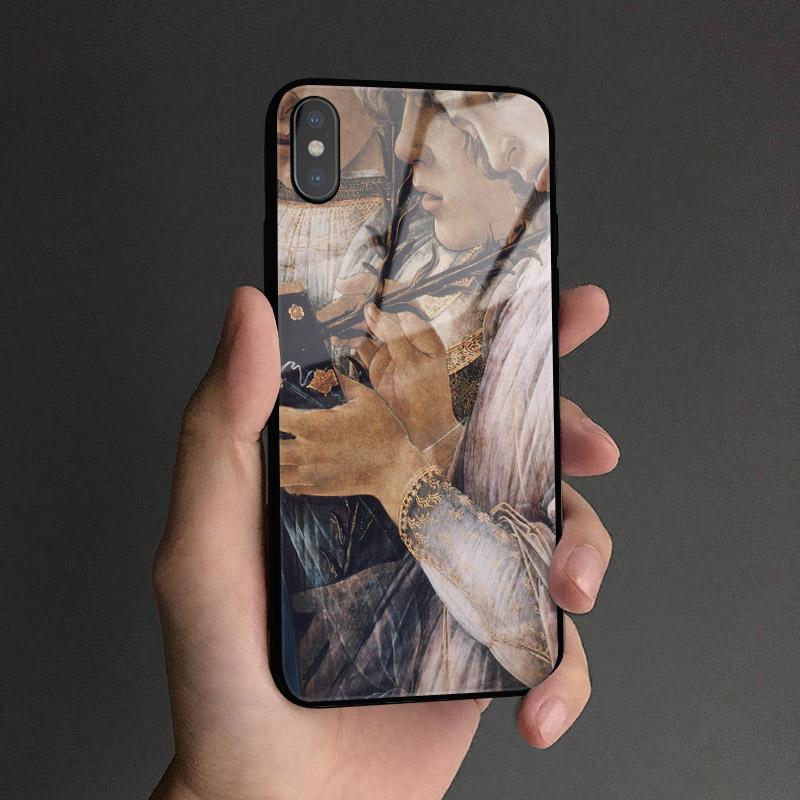 

Винтажный силиконовый стеклянный чехол для телефона в стиле Ренессанс в стиле барокко для iPhone SE 6s 7 8 Plus X XR XS 11 12 13 mini Pro max iPhone 13Pro Max&TPU Silicone case