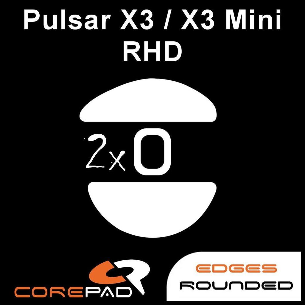 Corepad Skatez PRO Pulsar X3 X3 Mini Mouse Soles 2set / (RHD - Right-Handed) PTFE100% [PRO]