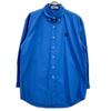 MIUMIU 22SS MK1626 Logo Embroidered Oversized Poplin Long-Sleeve Shirt Tops 40 blueUsed