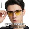 Double-beam magnetic clip-on polarized sunglasses with multi-colored lenses and a flexible frame, versatile for various uses, including as