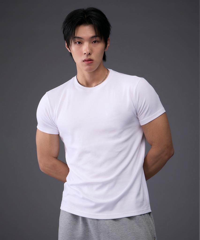 Mihag Premium Cotton Muscle Fit Plain T-Shirt