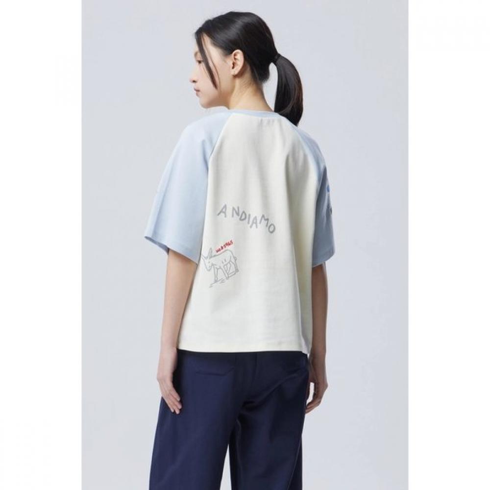 Benetton Embroidered PrinT Raglan T shirT baTs92611