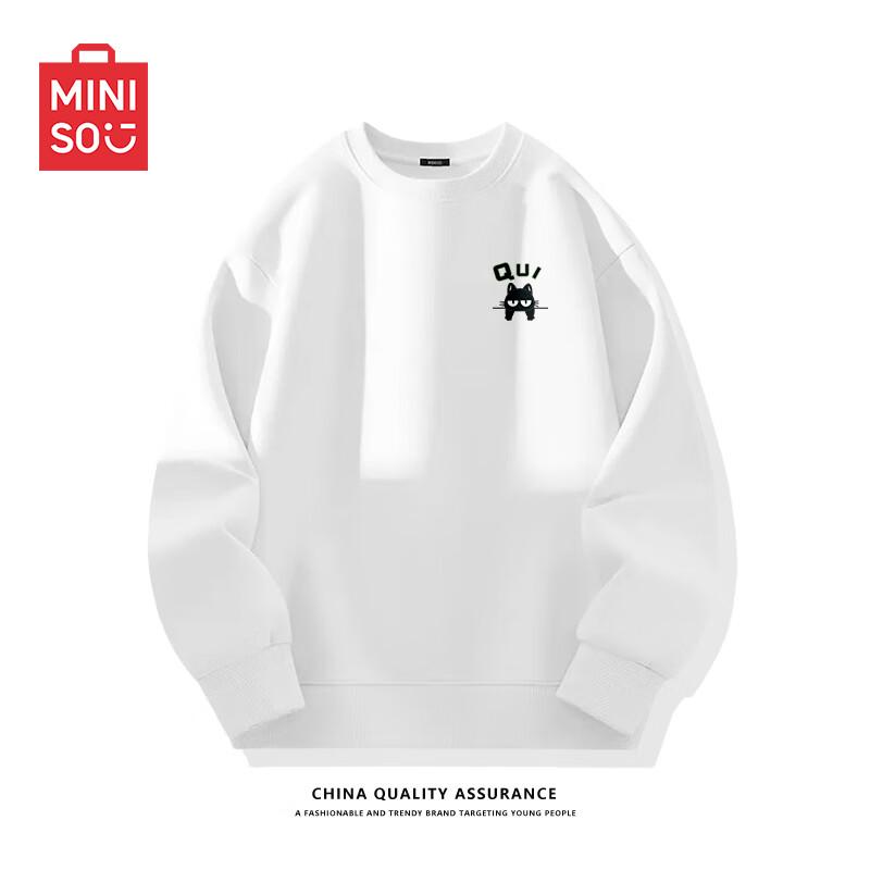 Мужской свитшот MINISO из плотного материала, свободного кроя, с круглым вырезом M