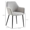 Dining Chair Set, Comfortable, 54x57x80 Cm, Light Grey