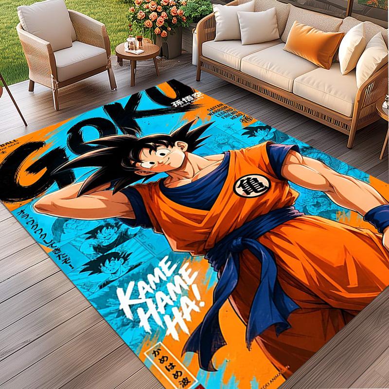 DRAGON BALL Print Rug, Washable Floor Carpet, For Entryway Dorm Laundry Room Office Study, Home Decor Birthday Christmas Gift