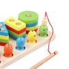 Wooden Sorter Stacking Toy Develop Fine Motor Skill for Toddlers Kids Style A