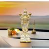 Lord Tirupati Balaji Gold Silver Matte Idol for Car Dashboard | Vishnu Ji Idol for Office Desk | Venkateswara Swamy Murti for Home |
