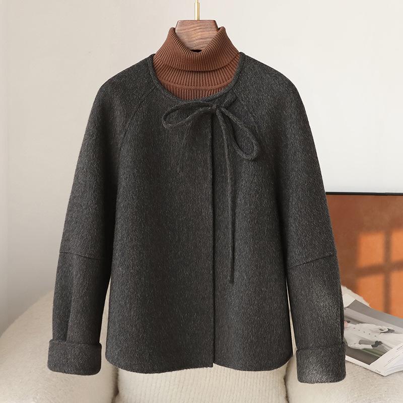 Double-sided Fleece Wool Coat Women's Short Spring and Autumn New High-end Woolen Coat Women's Small