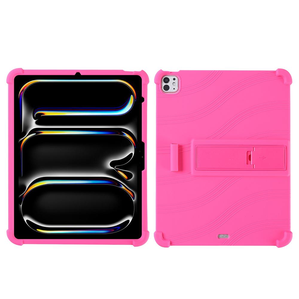 Para iPad Pro 13 (2024)/Ar 13 (2025)/(2024) Capa de Silicone com Suporte Capa Protetora Robusta