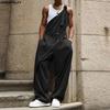 INCERUN Men One Suspender Jumpsuits Long Cargo Overalls Dungarees