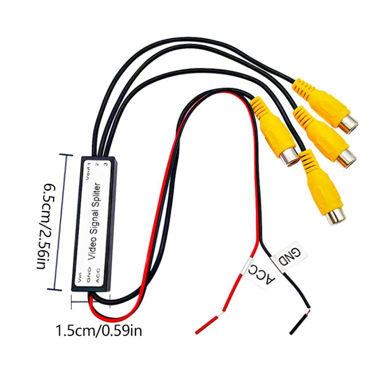 

Разветвитель видеосигнала CVBS & AHD720P 1 вход на 3 выхода Усилитель-разветвитель видеосигнала для автомобиля, 1 вход 3 выхода