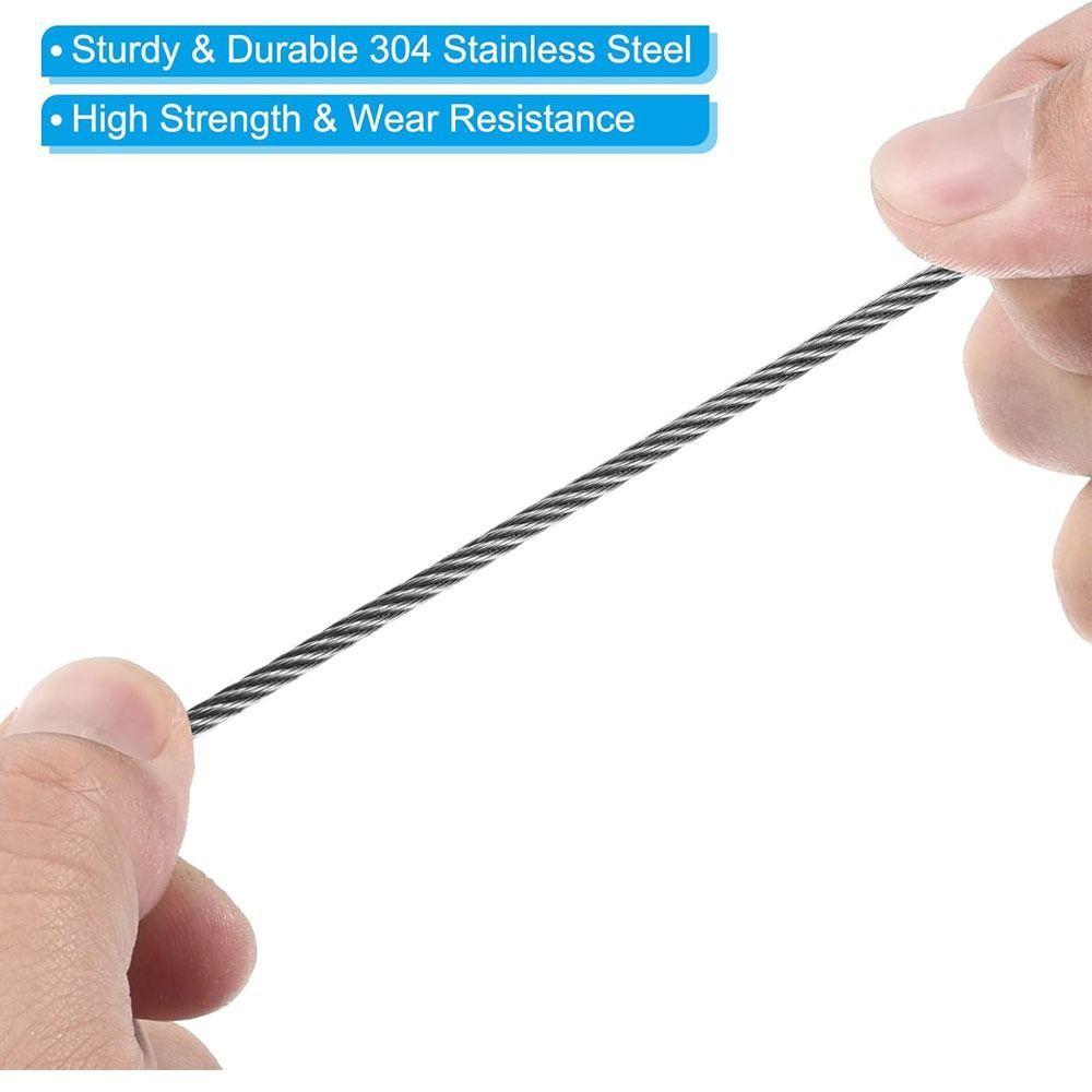 Durable Stainless Steel Safety Security Cable Wire Sliver Stage Lights Rope 20cmx2mm Anti Detachment Rope