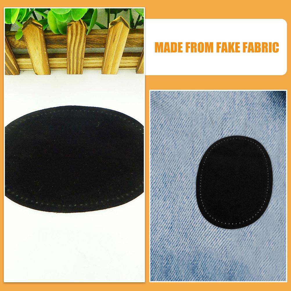 2Pair Elbow and Knee Patches Fake Sewing Applique for Jeans Trousers Jackets Sweaters Decorative Repair