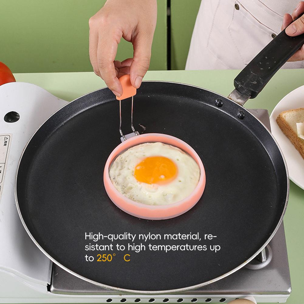 New Silicone Nylon Egg Ring Round Omelette Burger Patty Mold Translucent Frying Baking Practical Tool Sense of Ritual Egg Ring