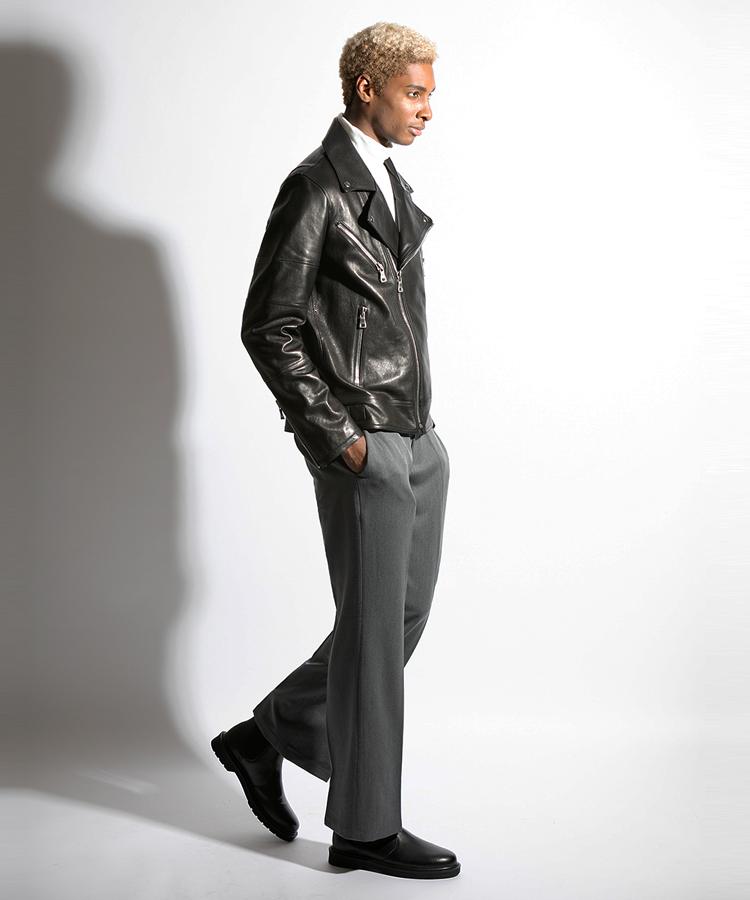 Seuteulaikeu Elegant Bootcut Trousers (Grey)