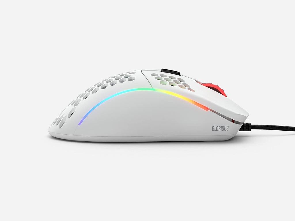 Glorious Model D Gaming Mouse, Matte White, Lightweight, Honeycomb Design, Right-Handed, GD-WHITE