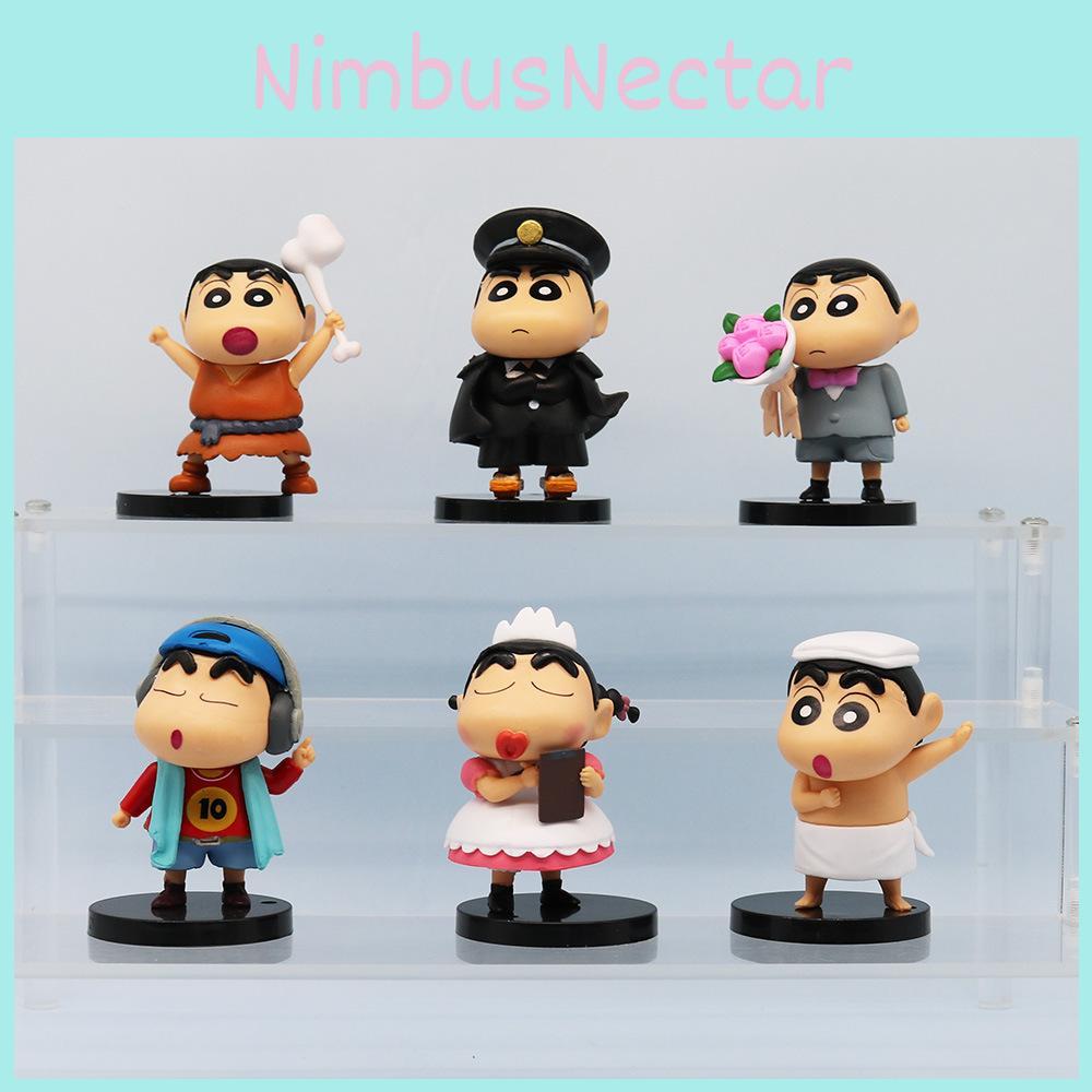 Niedliche Anime Crayon Shin-chan PVC Actionfigur Modell Auto Dekoration 8,5 cm