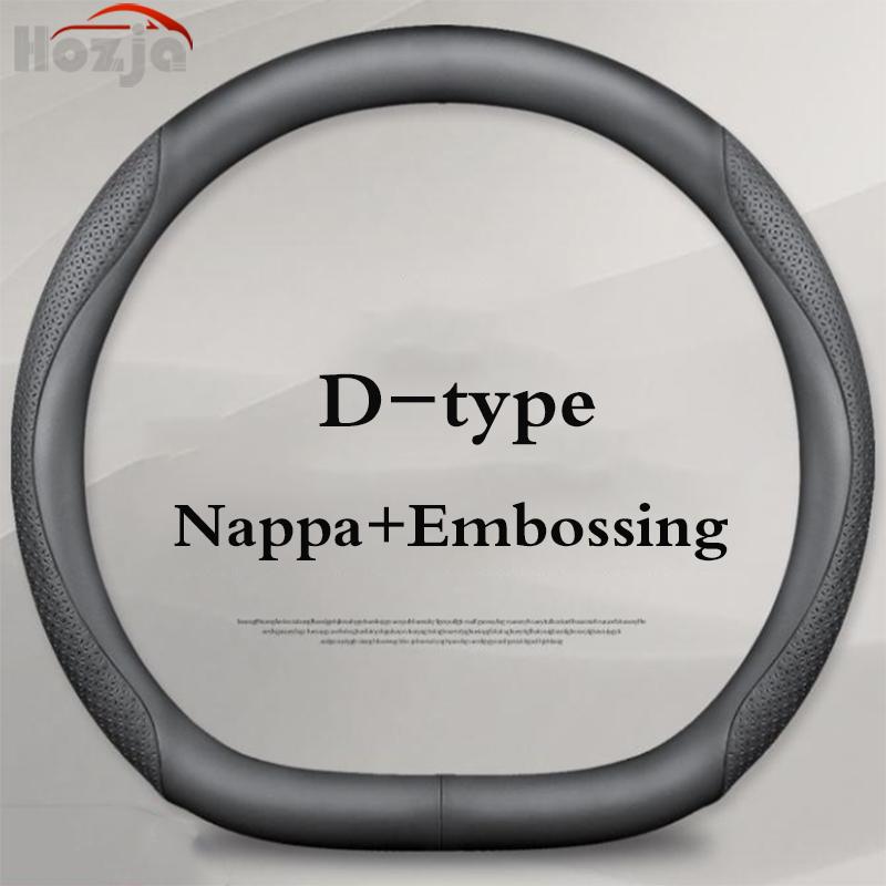 Leather Car Steering Wheel Cover for Jeep Grand Cherokee Wrangler Compass Avenger Renegade 2012 - 2023 2024 2025 Accessories