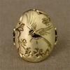 French Retro Gold Color Ring for Women Fashion Swallow Flower Pattern Ring New Party Jewelry Gift Popular Accessories