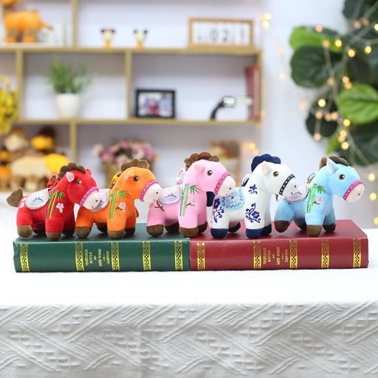 Horse Doll Plush Toy Auspicious Blessings Good Luck in Year of The Horse National Style Plush Doll Hanging Decoration