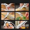 Japanese Kitchen Scissors Household Black Titanium Stainless Steel Multi-functional Scissors for Chicken Bones and Fish Killing