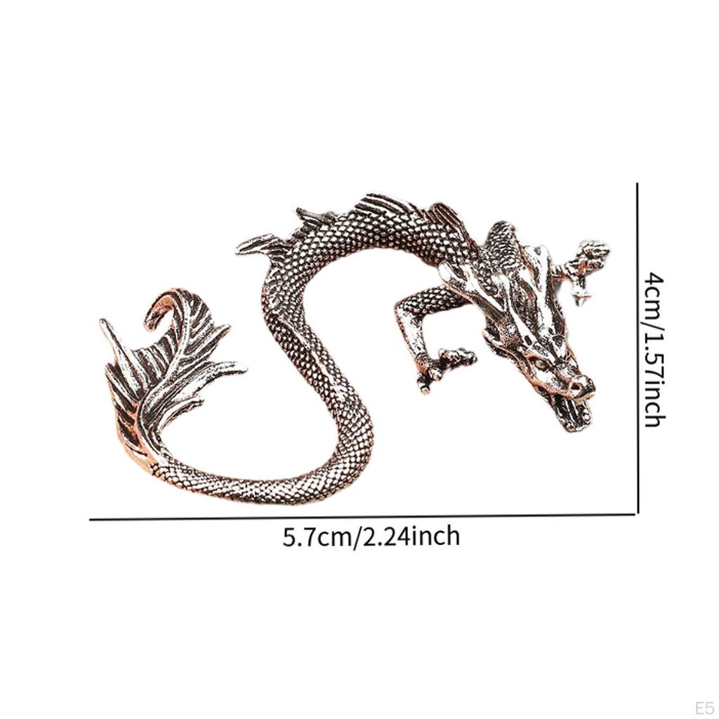 Chinese Dragon Statue Made of Metal, Miniature Figurine, Pet for Wardrobe Or Bedroom.