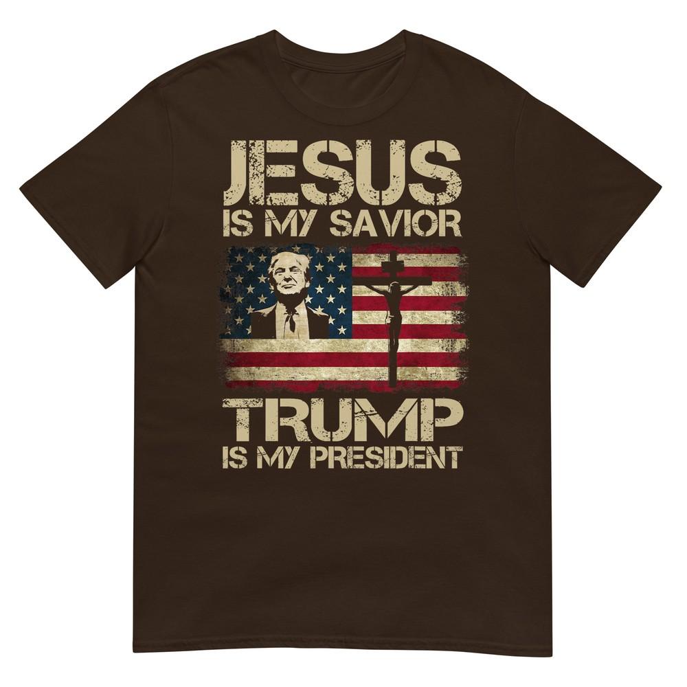 Jesus Is My Savior Trump Is My President Trump 2024 Usa Flag TShirt