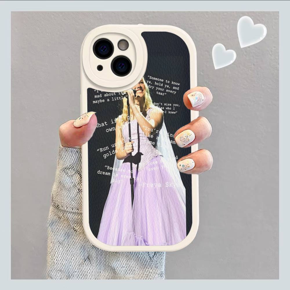 F-Freya Singer Skye Handyhülle für iPhone 11 12 13 14 15 16 Pro Max Mini Plus Weiche Lederhülle