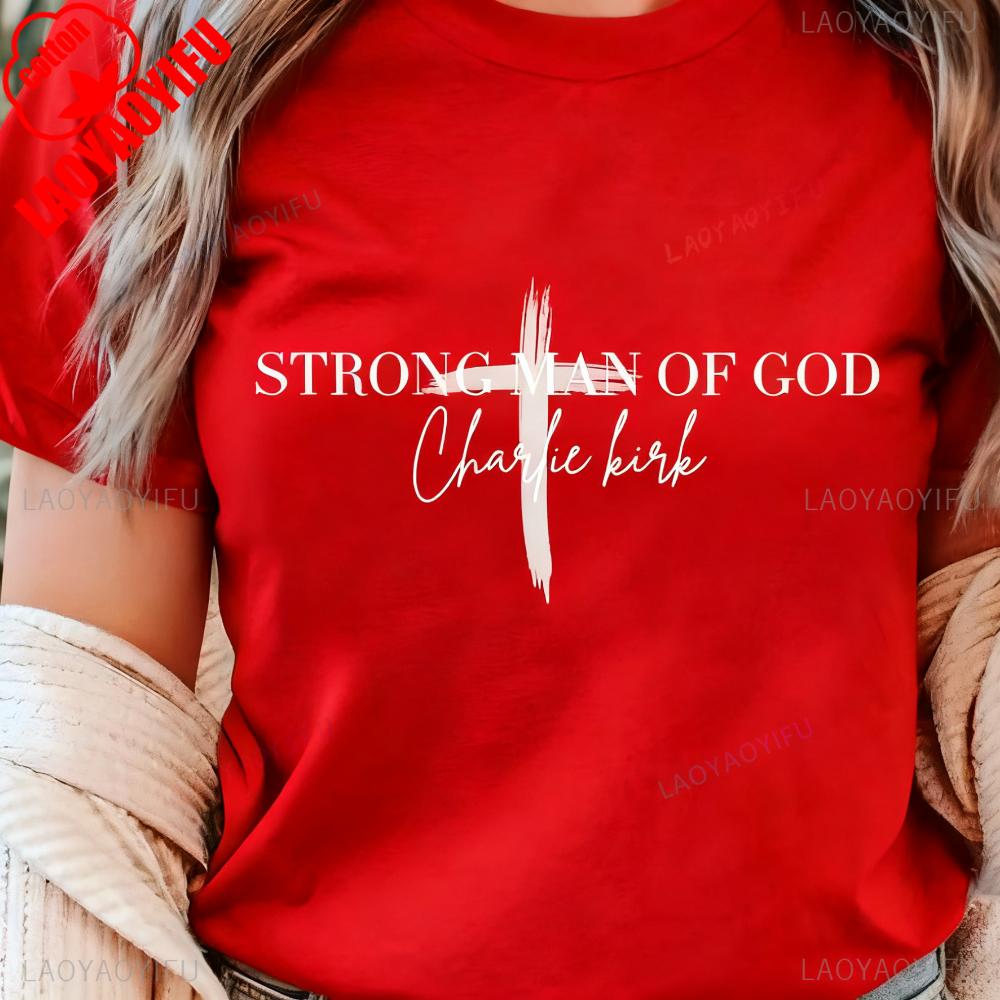 Футболка Charlie Kirk Футболка с христианской верой Унисекс Консервативная футболка RIP Charlie Одежда Вечного Патриота Унисекс Женский Мемориальный топ S