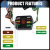 INFINAUTO Powered 3-to-2 Wire Splice In Trailer Tail Light Converter Vehicle 4 Pin Wiring