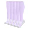 YUEDGE Purple Compression Calf For Standing Work and Sizes Women's Socks, Support, Quick-Drying, Moisture-Wicking, Sports, 5-Pair Set, 23-26cm