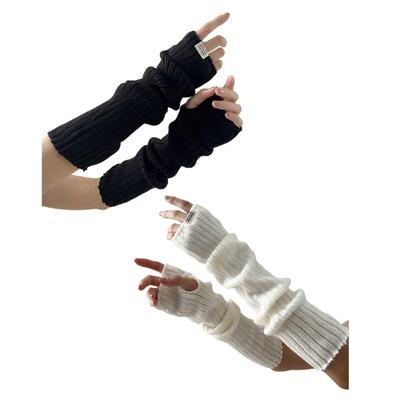 Beliebte Armstulpen für Musikfestival Fingerlose Handschuhe Partyzubehör Kostüm Armhandschuhe Stricken Fingerlose Ärmel