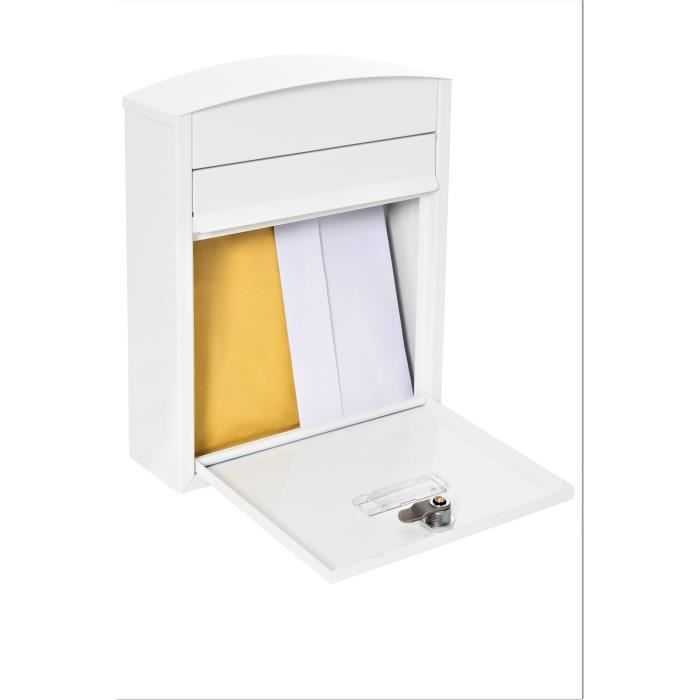 Boîte aux Lettres - ARREGUI - E5731 - Acier - Murale - Anti-pluie - Blanc