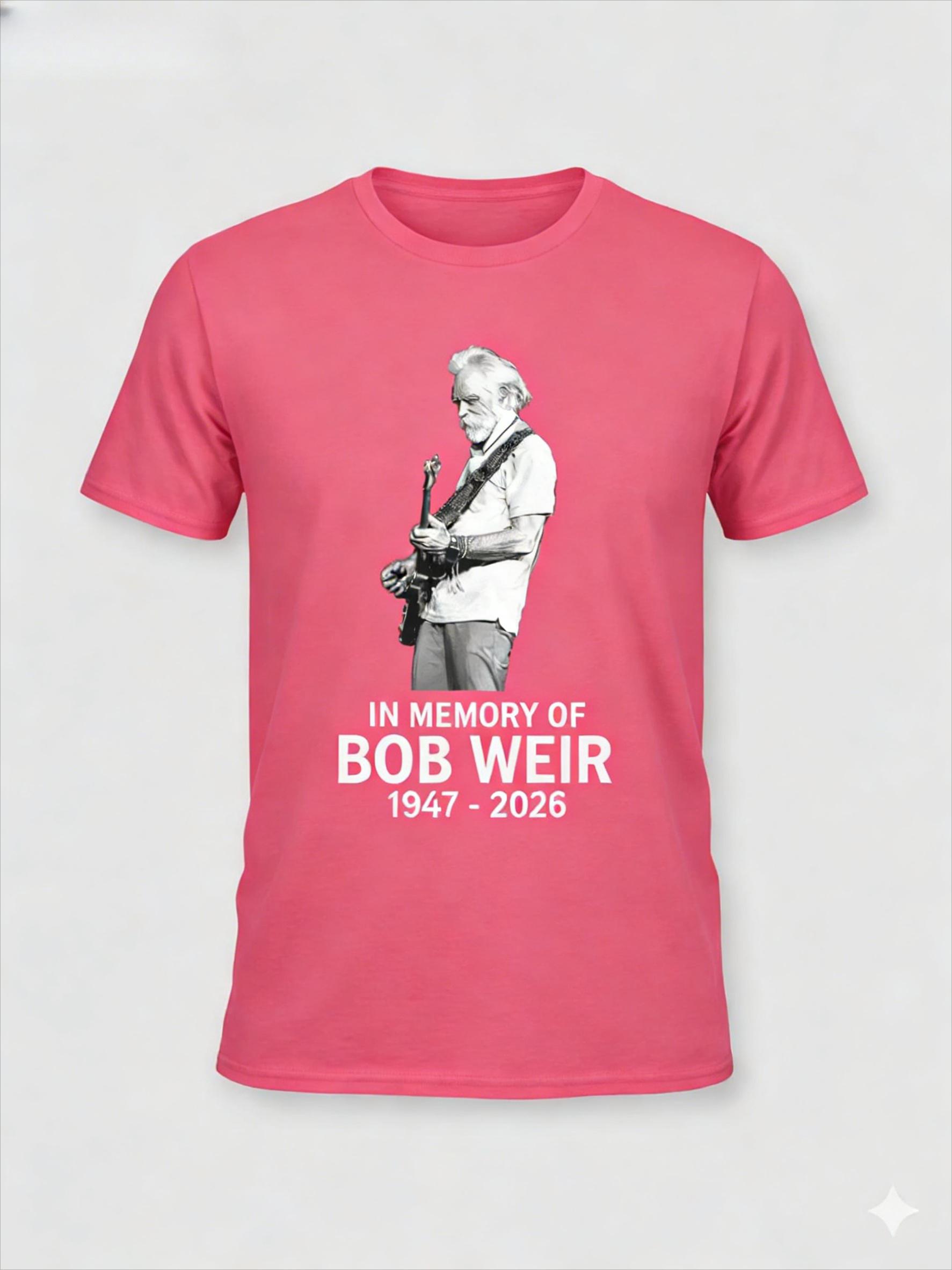 

2026 Breathable Knit Fabric AllSeason Comfort Regular Fit Rip Bob Weir 19472026 Tshirt Commemorating Rock 4XL