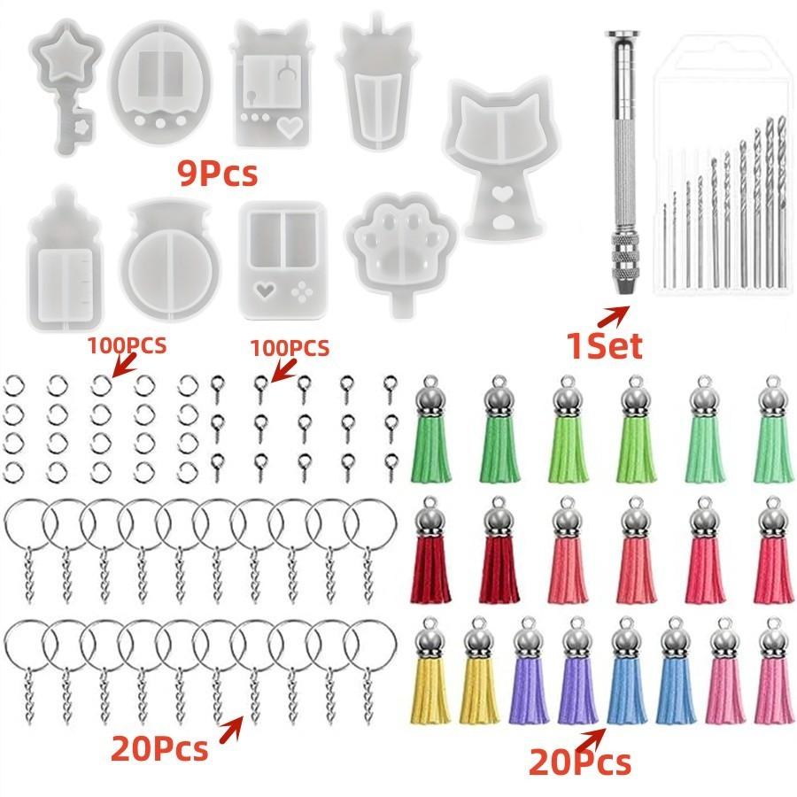 Silikonharzformen für Tier-Eiscreme-Spielkonsolen Epoxidharzformen für Schlüsselanhänger Harzschmuckformen für Harzguss von Schlüsselanhängern Quasten