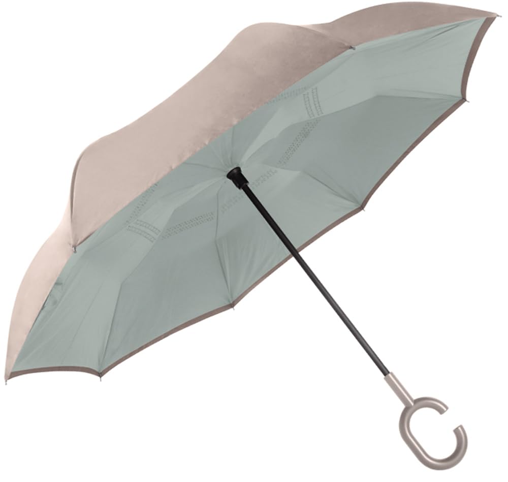 Rainbow Drop Crux Reverse Umbrella 60cm Manual Opening Rain Umbrella x Mint (Gray Blue)