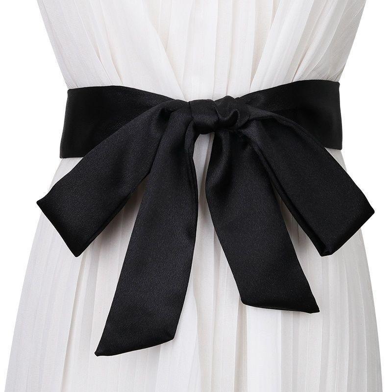 

Stylish Silk Black Waist Cincher Belt For Women With Rich Colors And Fabric Premium StyleA