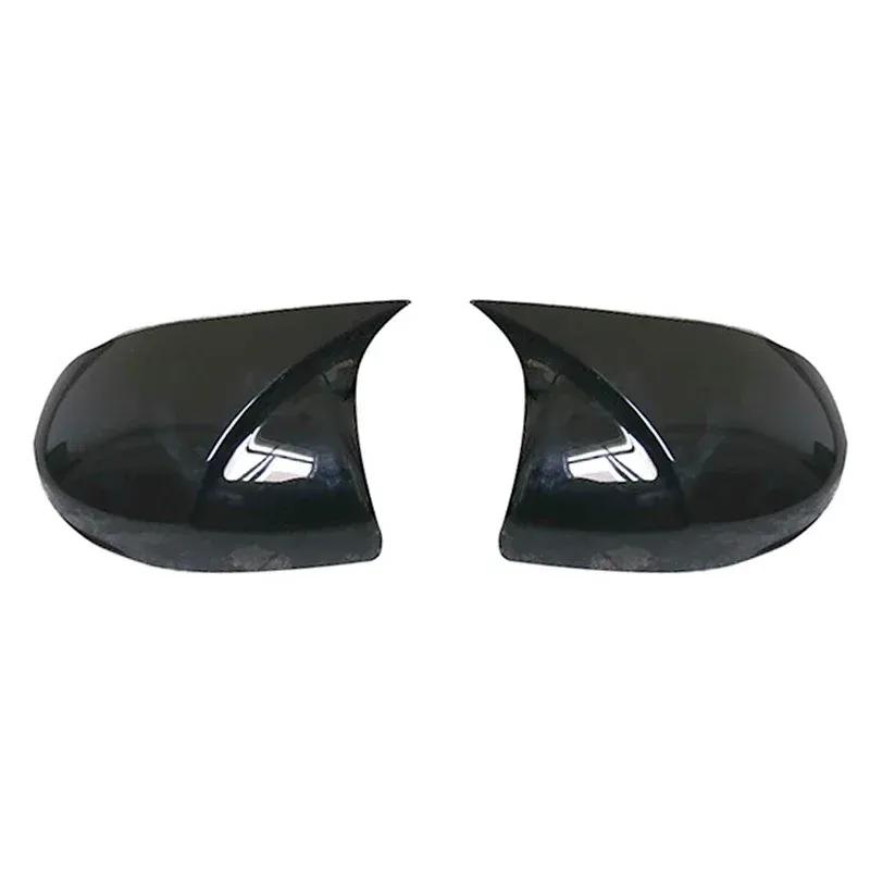For Honda Fit Jazz GK5 2014- Horn Shape ABS Carbon Fiber Style Rear View Side Mirror Cover Rearview Caps Auto parts
