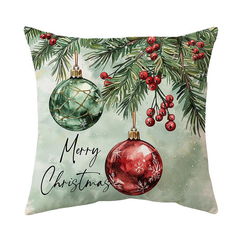 

Зимний Рождественский Снежный Пейзаж Наволочка с Принтом Праздничное Украшение Чехол на Подушку для Дивана Американский Дом Спальня Подушка 45 * 45Cm (without pillow core)