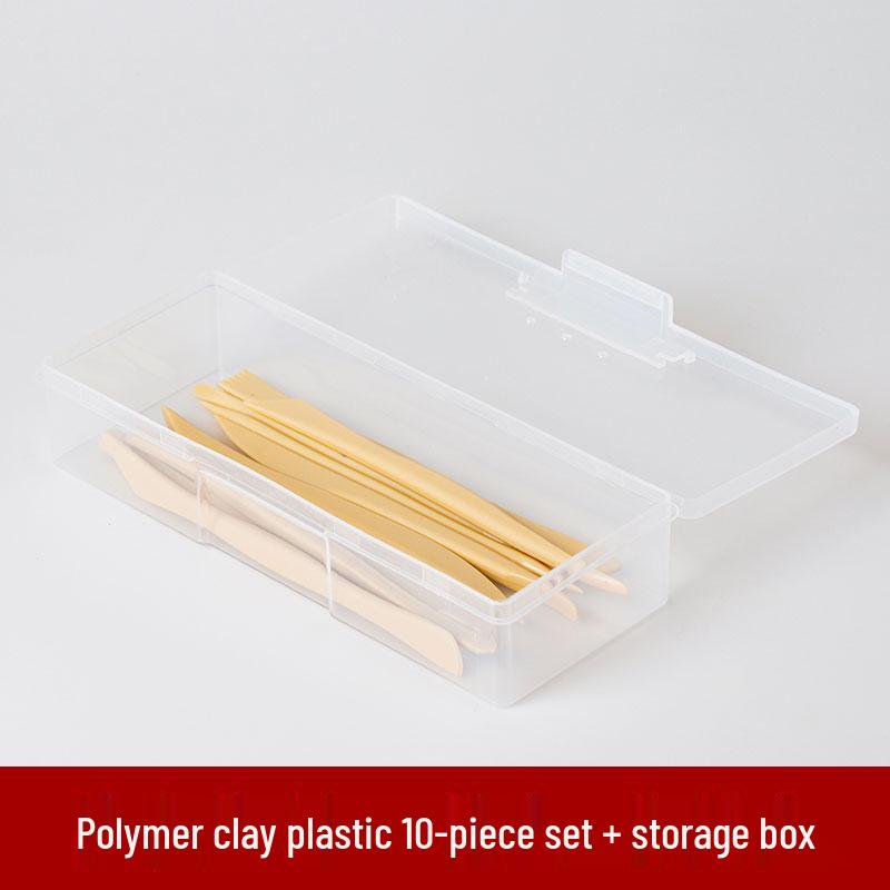 8-Piece Polymer Clay Sculpting Tool Set - Handmade Plastic Embossing Knives for DIY Projects