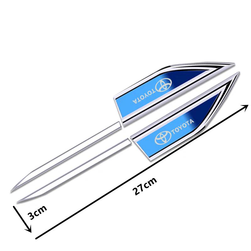 2Pcs Metal Car Stickers Badge For Toyota camry Yaris corolla RAV4 CHR prado hulix verso Auto Fender Side Decals