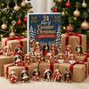 Calendario de Adviento para Cachorros 2026 Calendario Navideño para Perros, 24 Adornos Acrílicos 2D Cuenta Atrás hasta Dibujos Animados Colgantes Festivos para Árbol, Fiesta Navideña Hogar