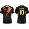 2026 New Belgium Flag Print Soccer Jersey Summer Men's Quick-Drying Breathable Soccer Training T-shirt Unisex Casual Sports Top