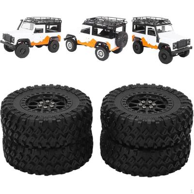 4 Pieces RC Car Wheels and Tires Set 74mmx25mm Easy Installation Rubber Beginner Pack Repair Parts